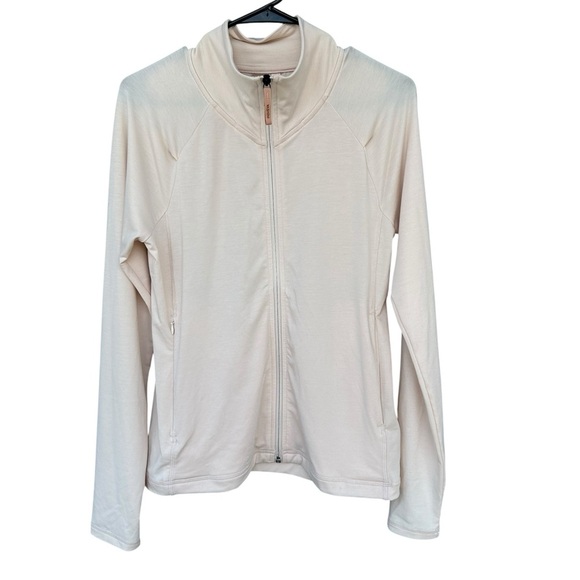 Indyeva Asciutta Long Sleeve Zip Up Jacket - Women's Size Medium - Beige / Cream - Picture 4 of 9
